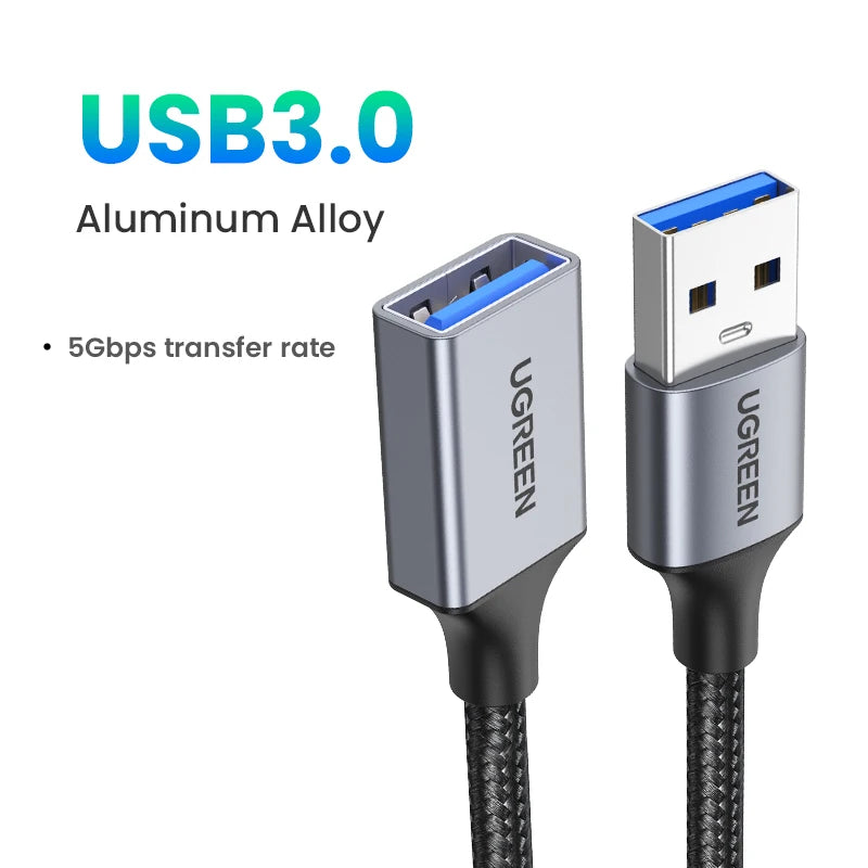 USB 3.0 Male to Female Extension Cable 5Gbps High-Speed Extender - 23