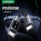 100W USB-C Fast Charging Cable with LED Emoji Display