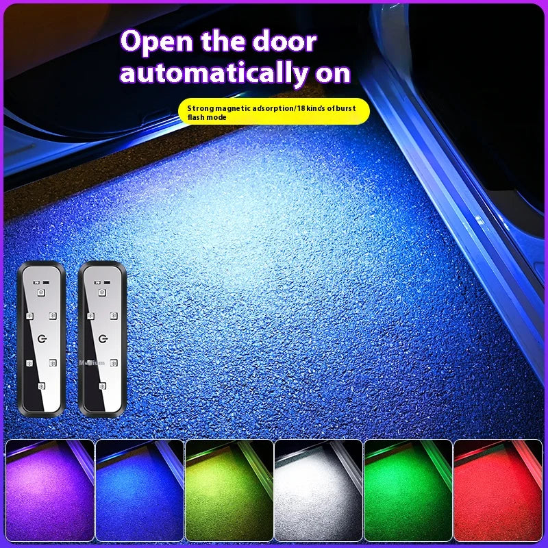 Magnetic LED Car Door Warning Light with USB Rechargeable Battery