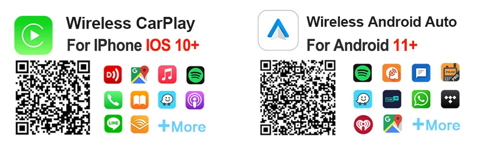 2 In 1 Wireless CarPlay and Android Auto Adapter Bluetooth 5.0 Dongle
