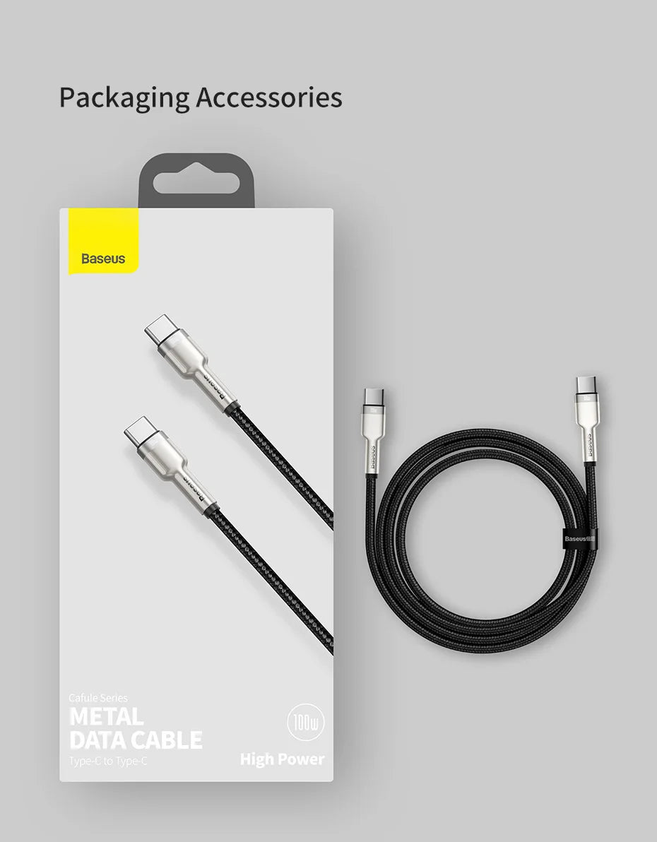100W USB-C to USB-C Fast Charging and Data Cable