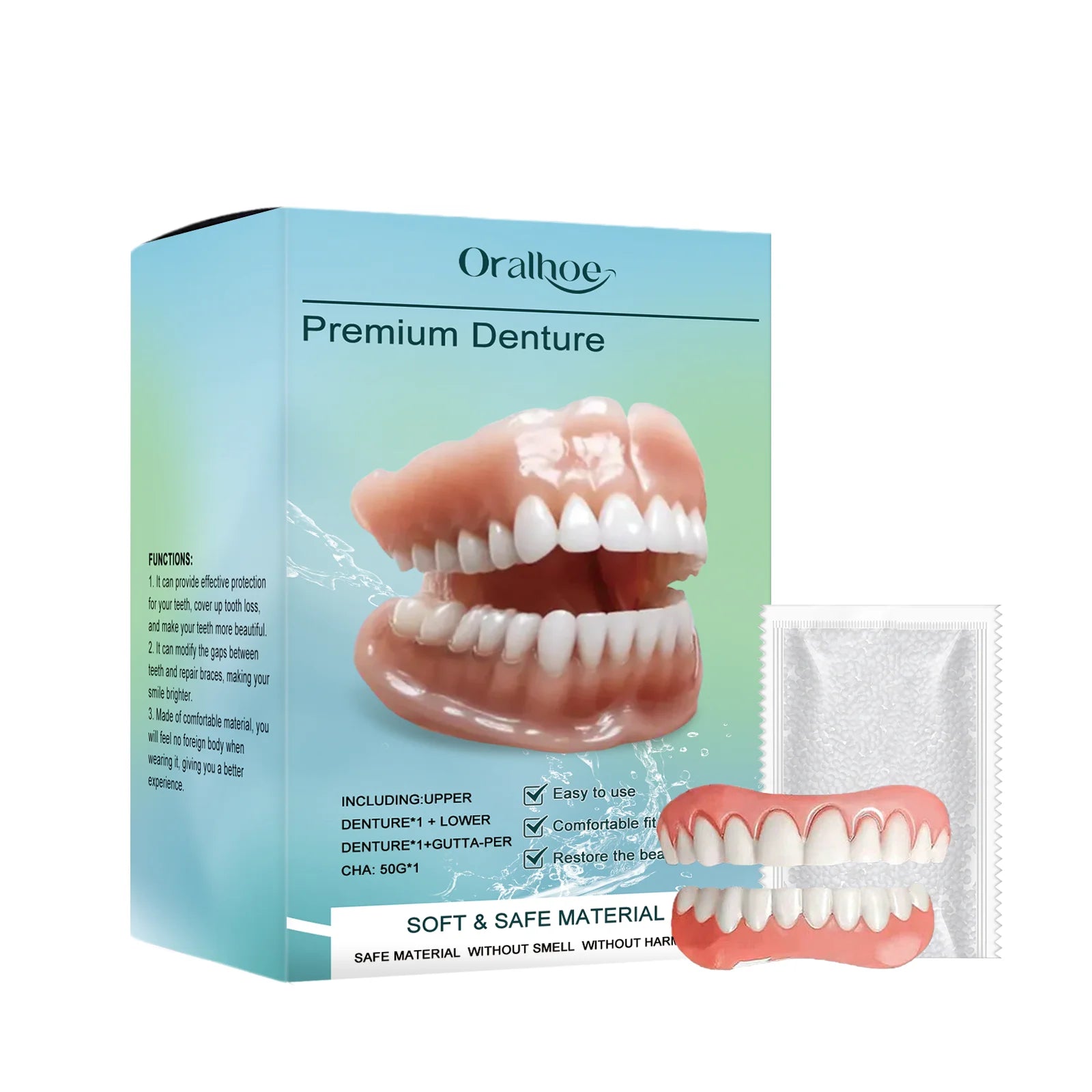 Temporary Silicone Dental Veneers and Denture Set - 16