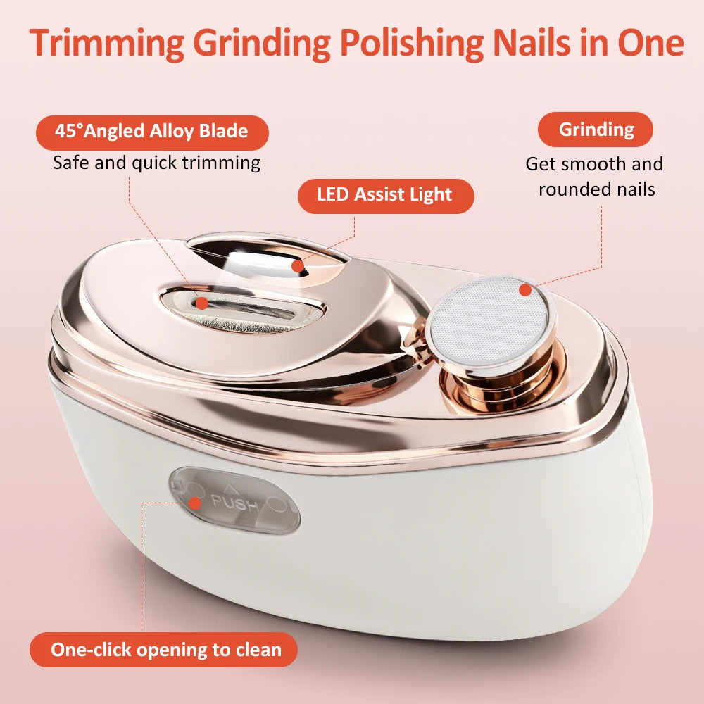 Electric Nail Clipper with LED Light and Debris Collector - 5