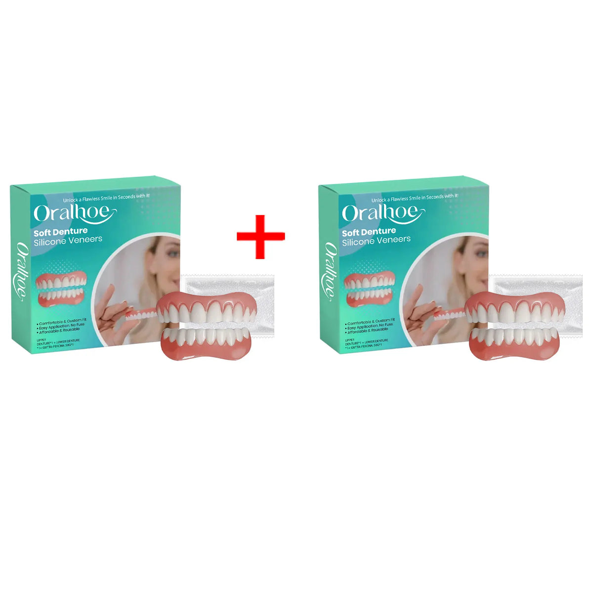 Flexible Silicone Cosmetic Denture Set for Smile Restoration