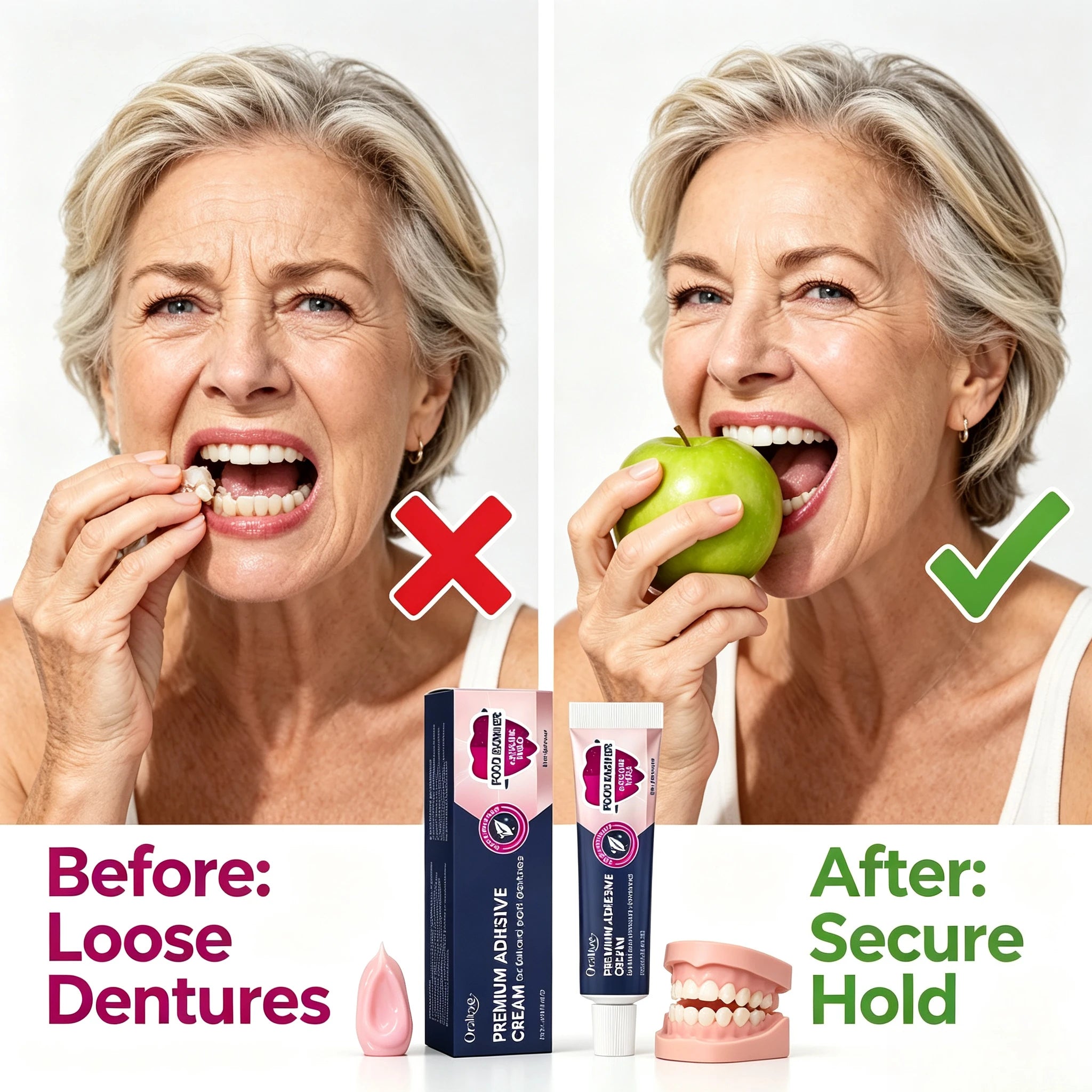 Strong Hold Denture Adhesive Cream with Food Barrier - 2