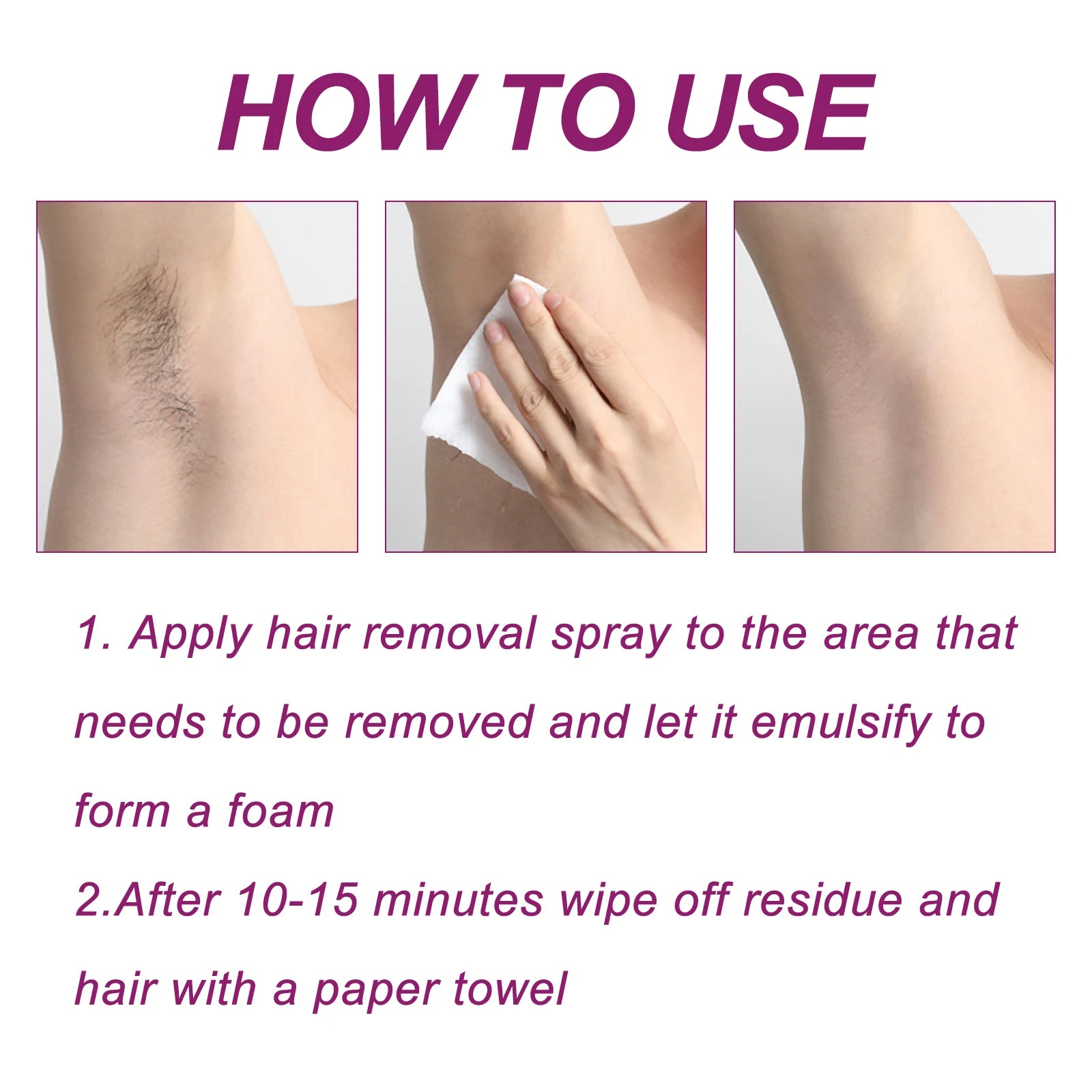 Gentle Painless Hair Removal Mousse Spray - 10