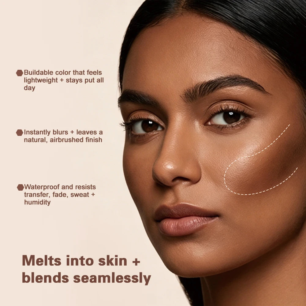 Cream Mousse Bronzer for Face Sculpting and Contouring - 2