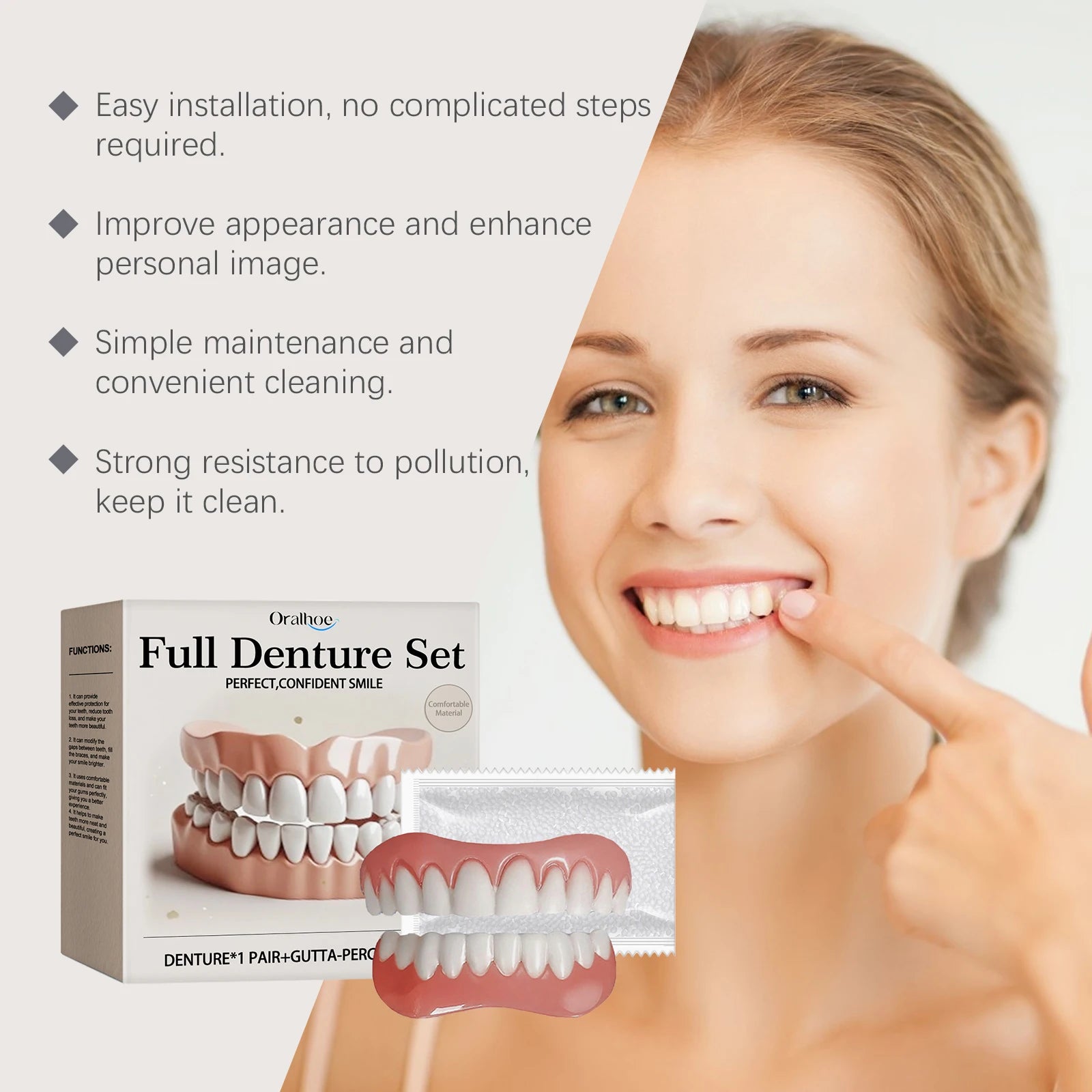 Temporary Silicone Denture Set for Smile Restoration - 5