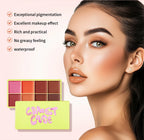 8-Color Cream Blush and Highlighter Makeup Palette
