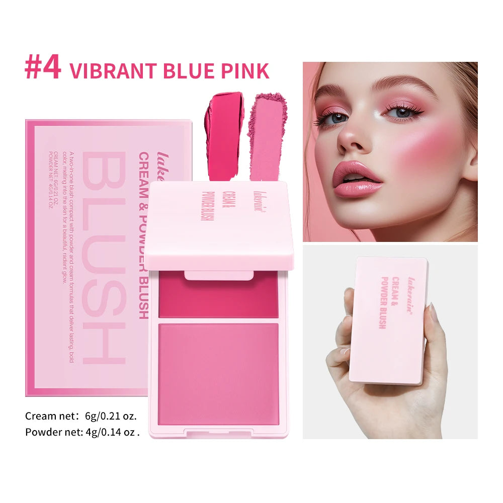 2-in-1 Cream and Powder Blush Palette - 25