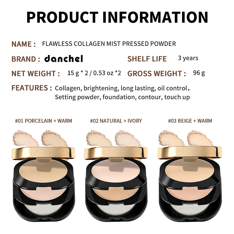 Double Layer Oil Control Pressed Powder for Matte Finish