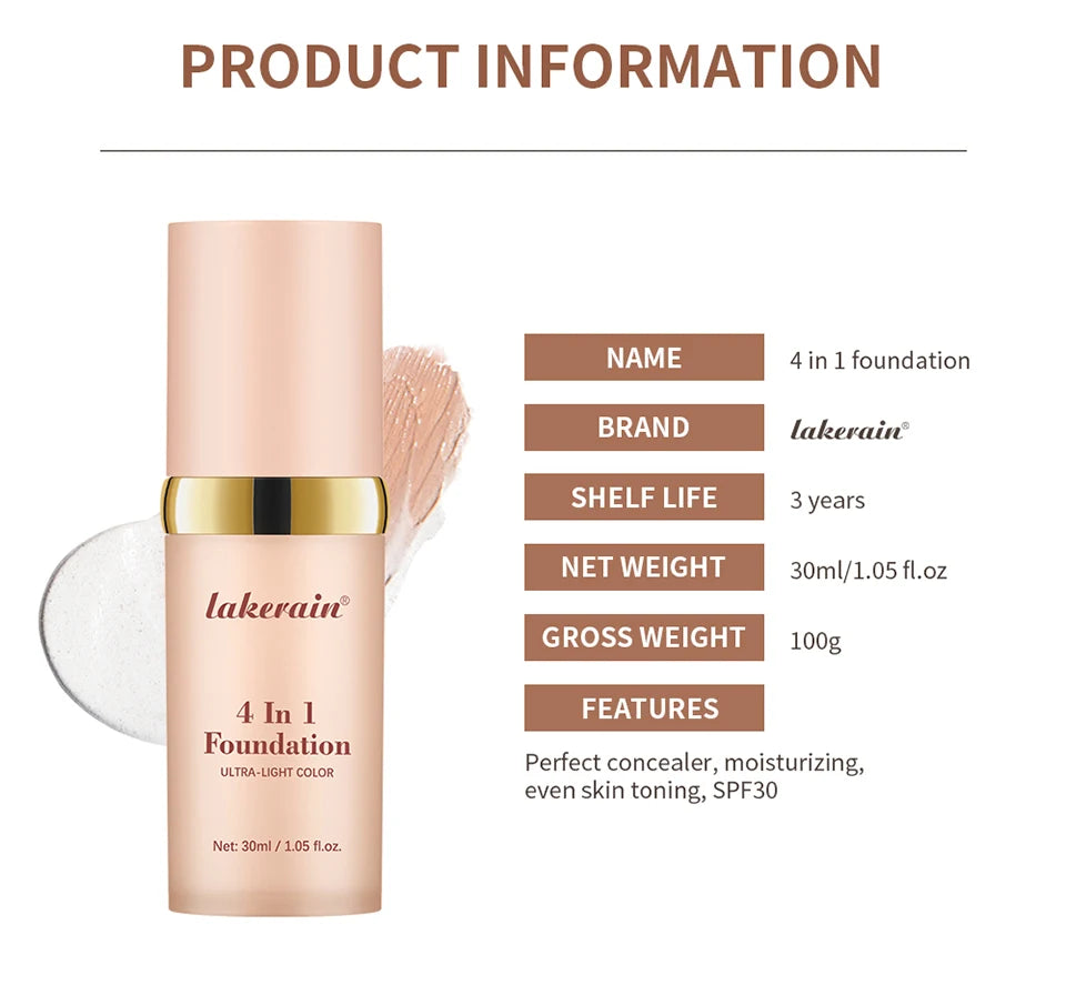 Color-Changing 4-in-1 Moisturizing Foundation with SPF 30 - 16