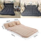 Inflatable Car Back Seat Mattress Bed with Pillows and Storage Bag