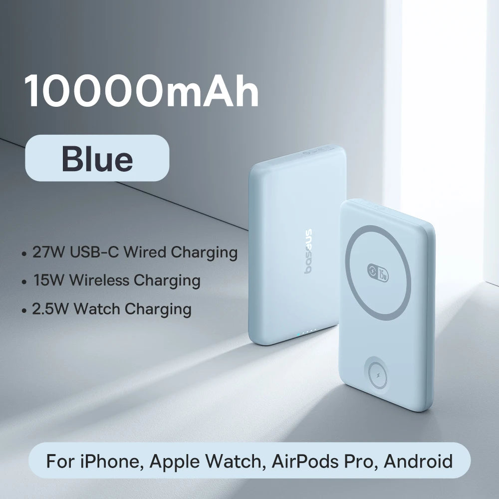 10000mAh Magnetic Wireless Power Bank for Phone and Watch - 27