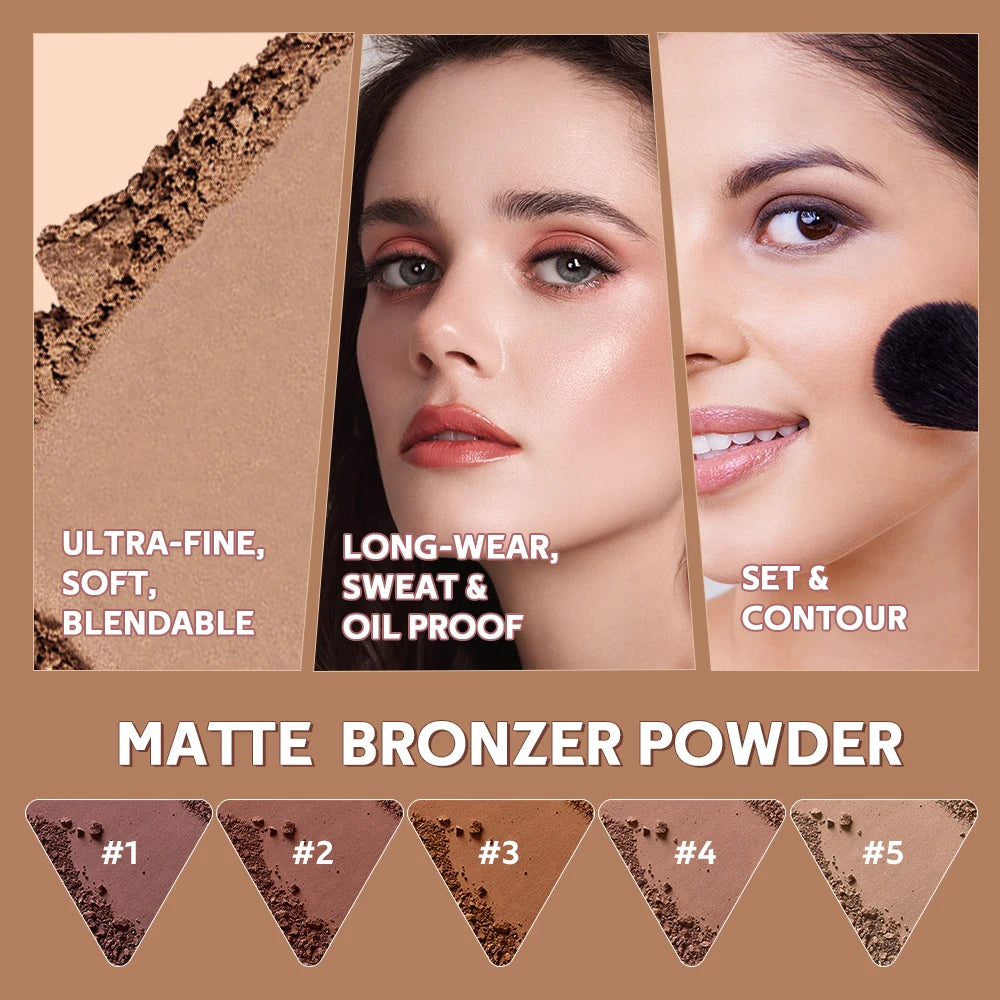 Matte Bronzer Powder for Face Contouring - 5