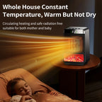 Portable PTC Ceramic Space Heater with Ambient Flame Light