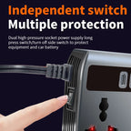 200W 12V/24V to 220V Car Power Inverter with 9 Charging Ports