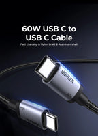 60W USB-C to USB-C Fast Charging and Data Sync Cable