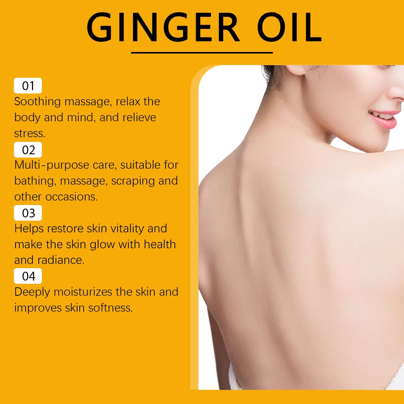 Ginger Essential Oil Body Massage Oil for Muscle Relief - 12