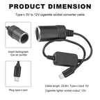USB to 12V Car Cigarette Lighter Socket Power Adapter Converter
