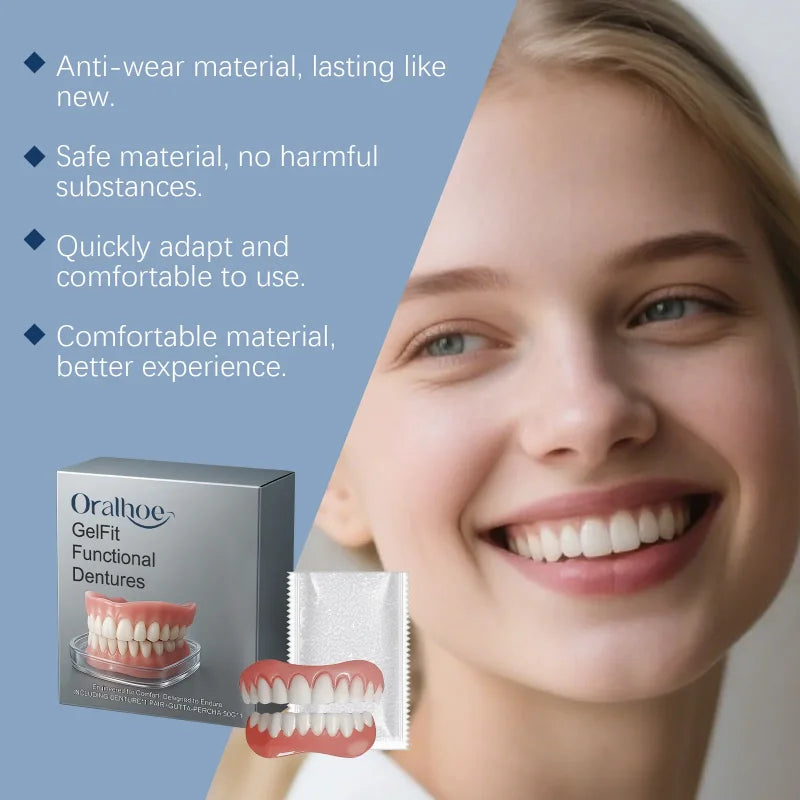 Temporary Realistic Cosmetic Dentures Set