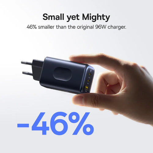 100W GaN 3-Port Fast Wall Charger for Laptops and Smartphones