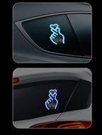 Solar USB Heart Neon LED Car Window Atmosphere Light with Sensors