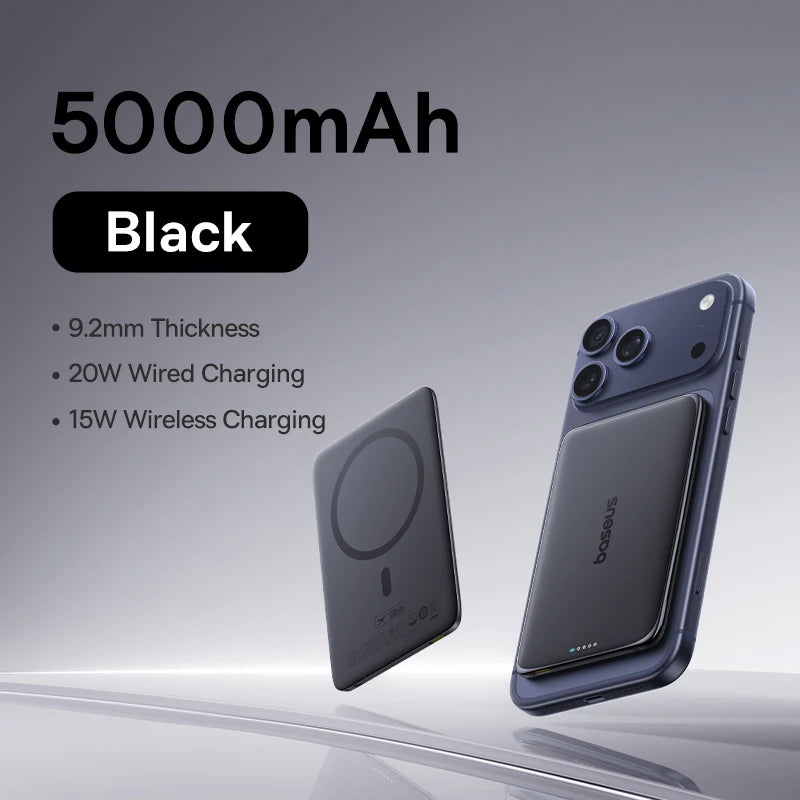5000mAh Magnetic Wireless Power Bank for Smartphone Fast Charging - 29