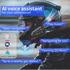 BT-12B Bluetooth 5.0 Motorcycle Helmet Intercom Headset 300M Range