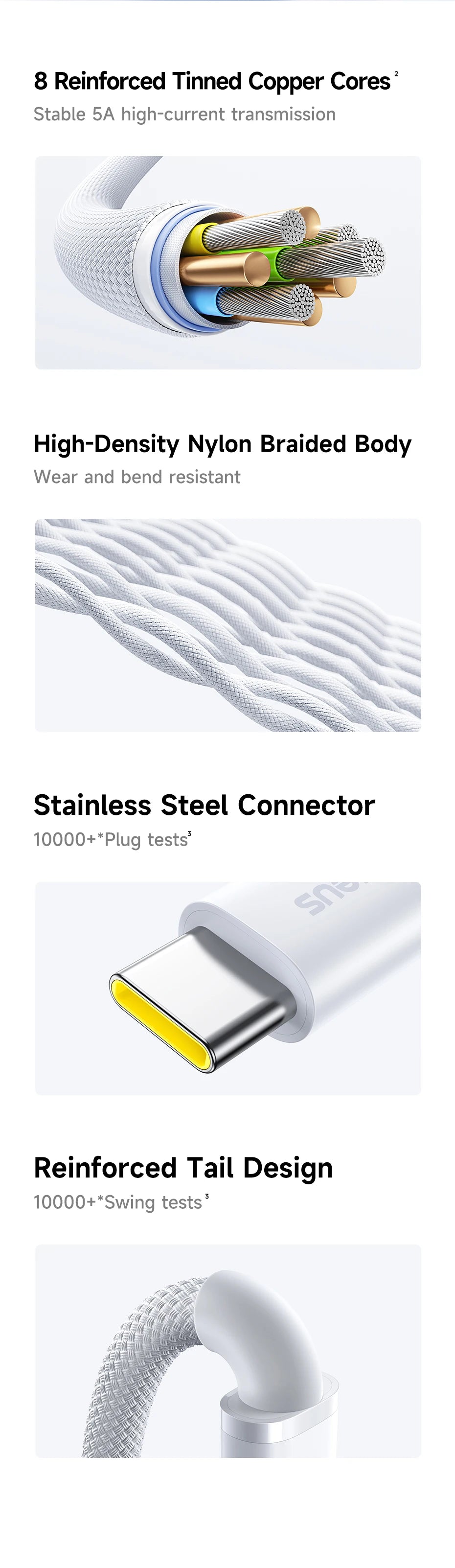 240W USB-C to USB-C Fast Charging and Data Sync Cable - 16
