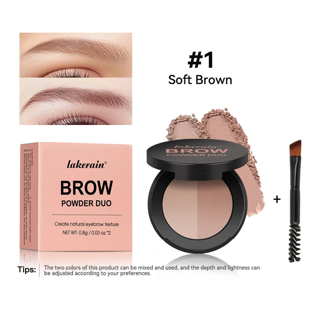 Two-Color Eyebrow Powder Duo for Natural Brows and Contouring