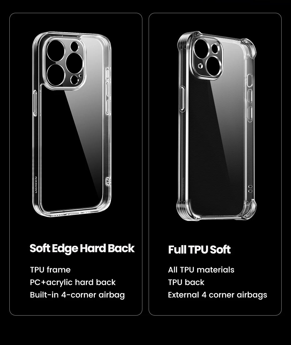 Shockproof Transparent Case for iPhone 16 and 15 Series