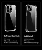Shockproof Transparent Case for iPhone 16 and 15 Series