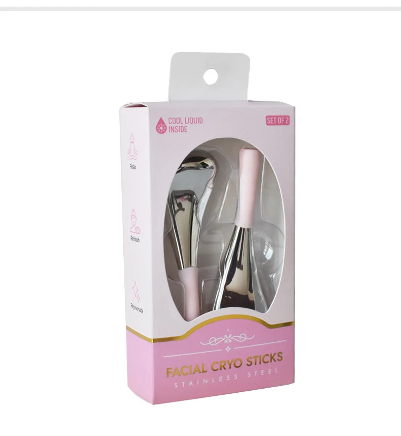 Stainless Steel Facial Cryo Sticks for Skin Puffiness and Massage