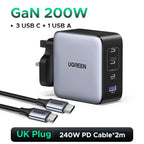 200W GaN Fast Wall Charger for Laptops and Smartphones
