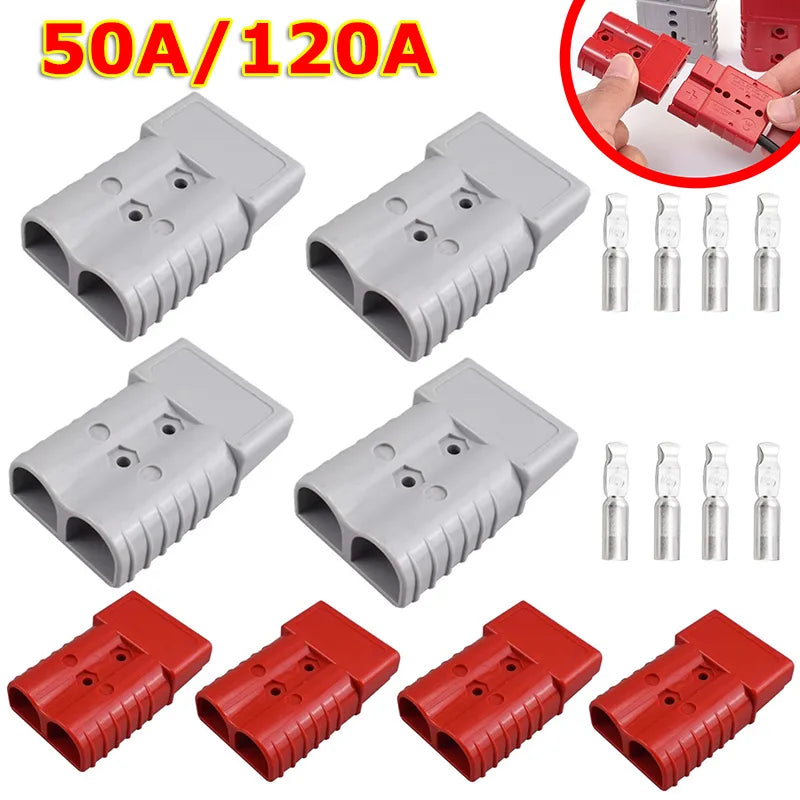 50A 120A 600V Battery Charging Quick Power Connector Plug Set