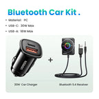 Bluetooth 5.4 Car Aux Receiver with Noise-Cancelling Mic
