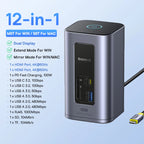 11-in-1 USB-C Docking Station with 4K Triple Display and 100W PD