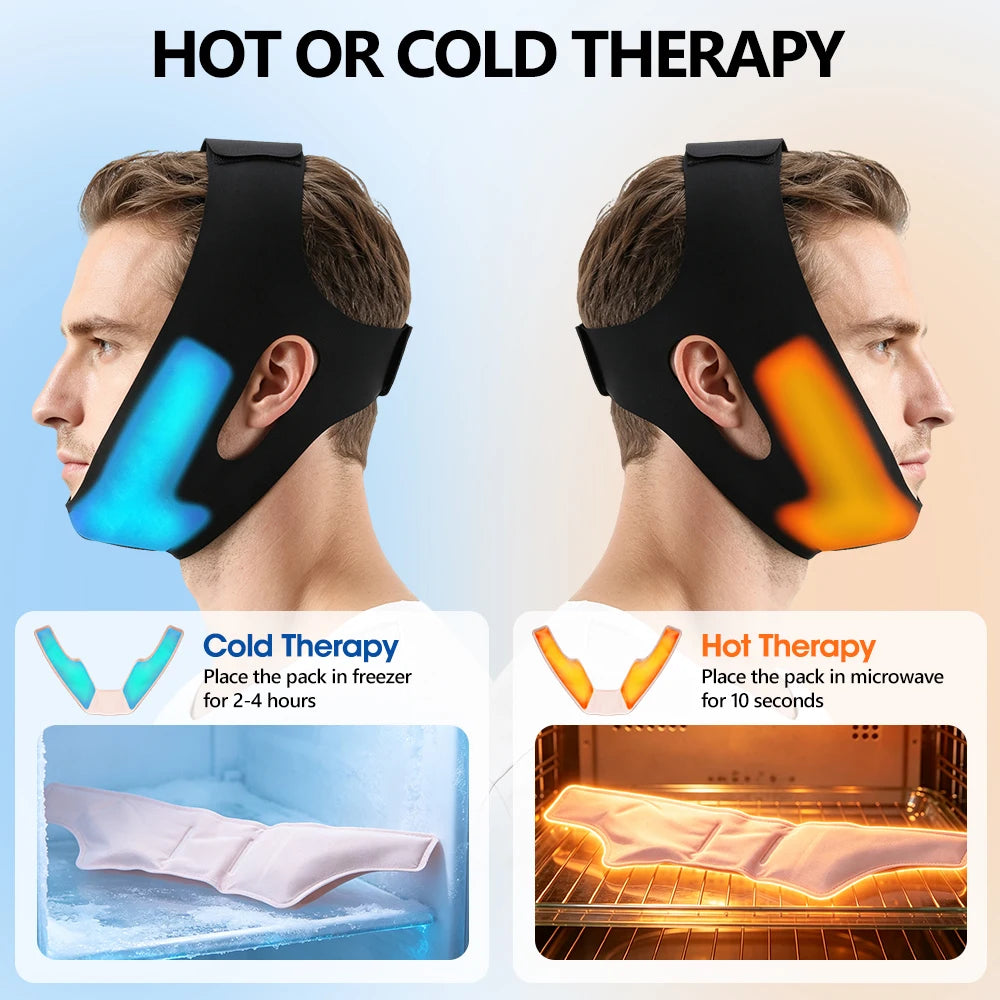 Hot and Cold Facial Compression Wrap for Chin and Jaw - 10