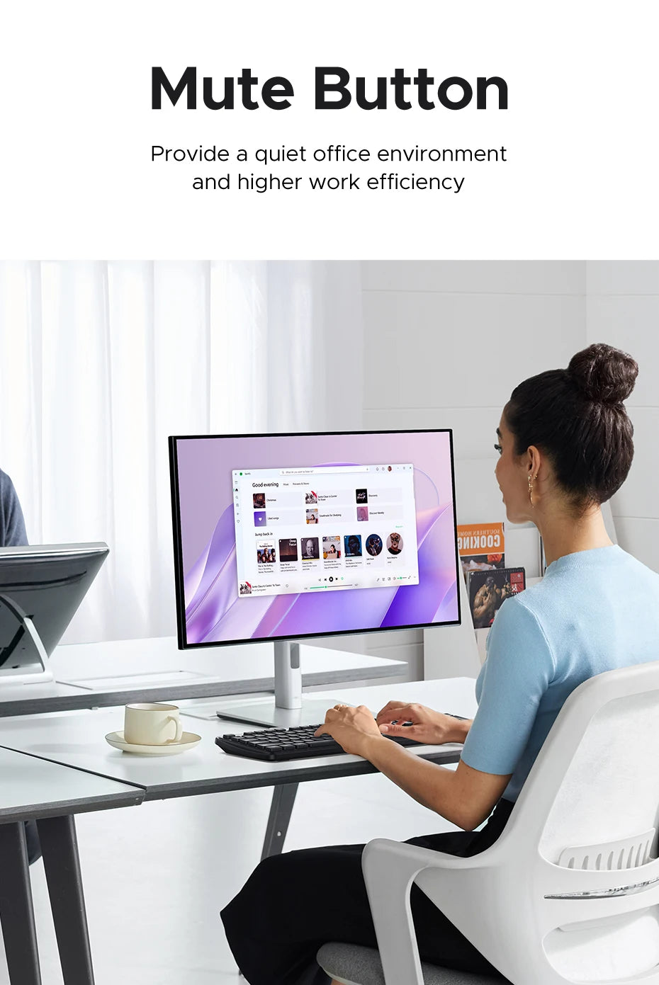 Ultra-Slim 2.4G Wireless 104-Key Full-Size Keyboard