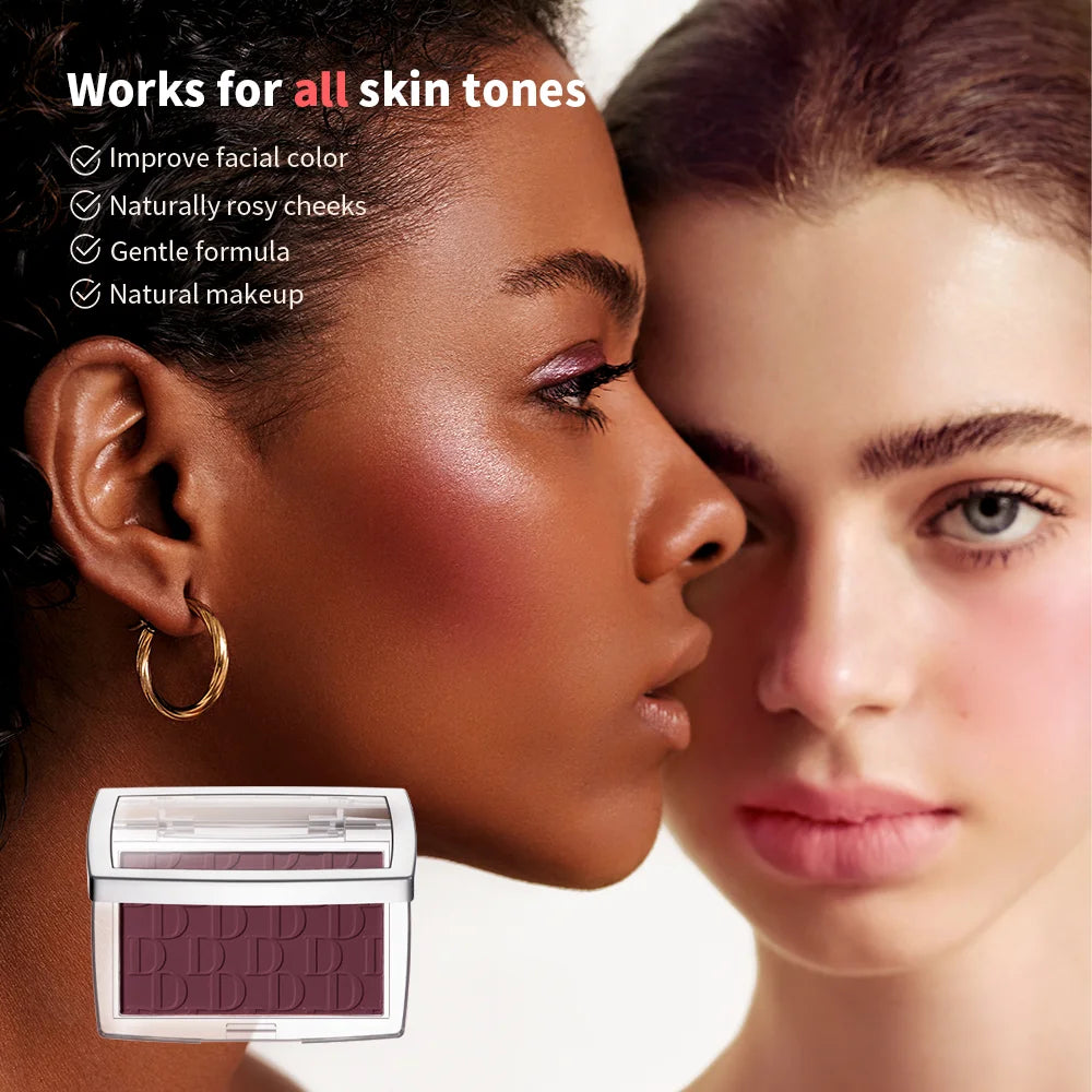 Matte Embossed Blush Palette with Application Brush - 5