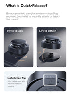 Magnetic Suction Cup Car Phone Mount with 720° Adjustable Rotation
