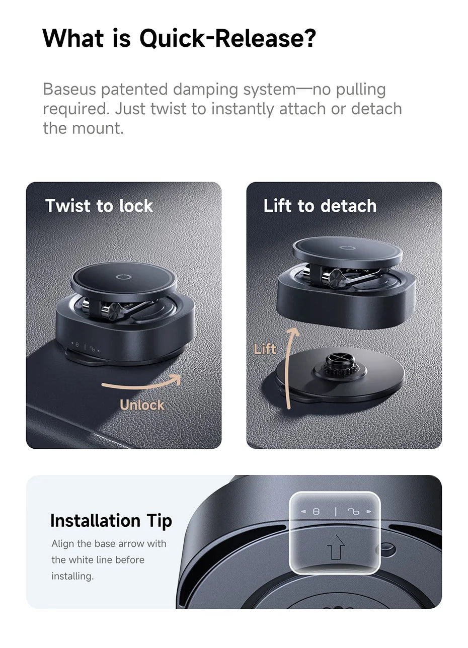 Magnetic Suction Cup Car Phone Mount with 720° Adjustable Rotation