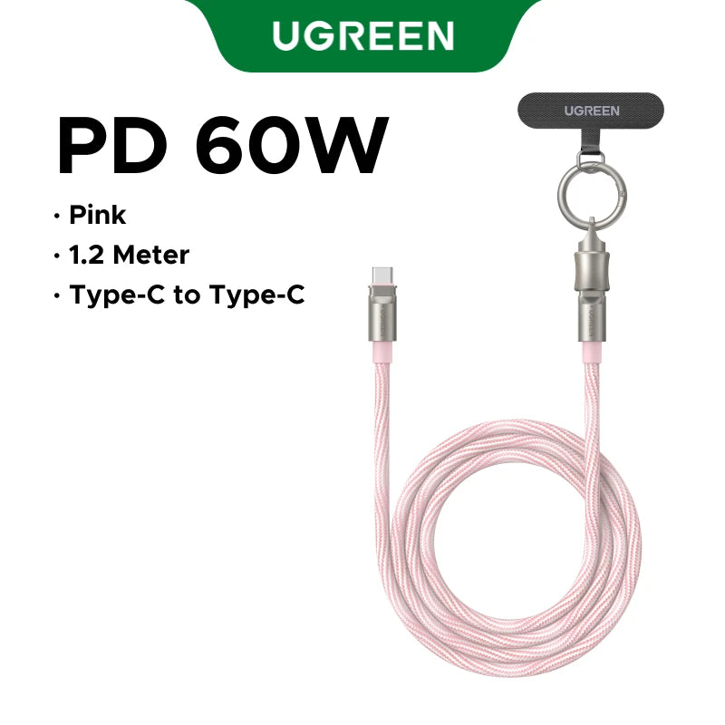 60W USB-C Lanyard Wearable Charging Cable