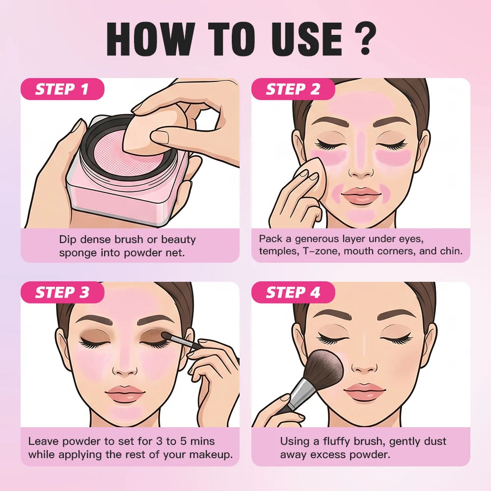 Matte Loose Setting Powder for All-Day Makeup Wear
