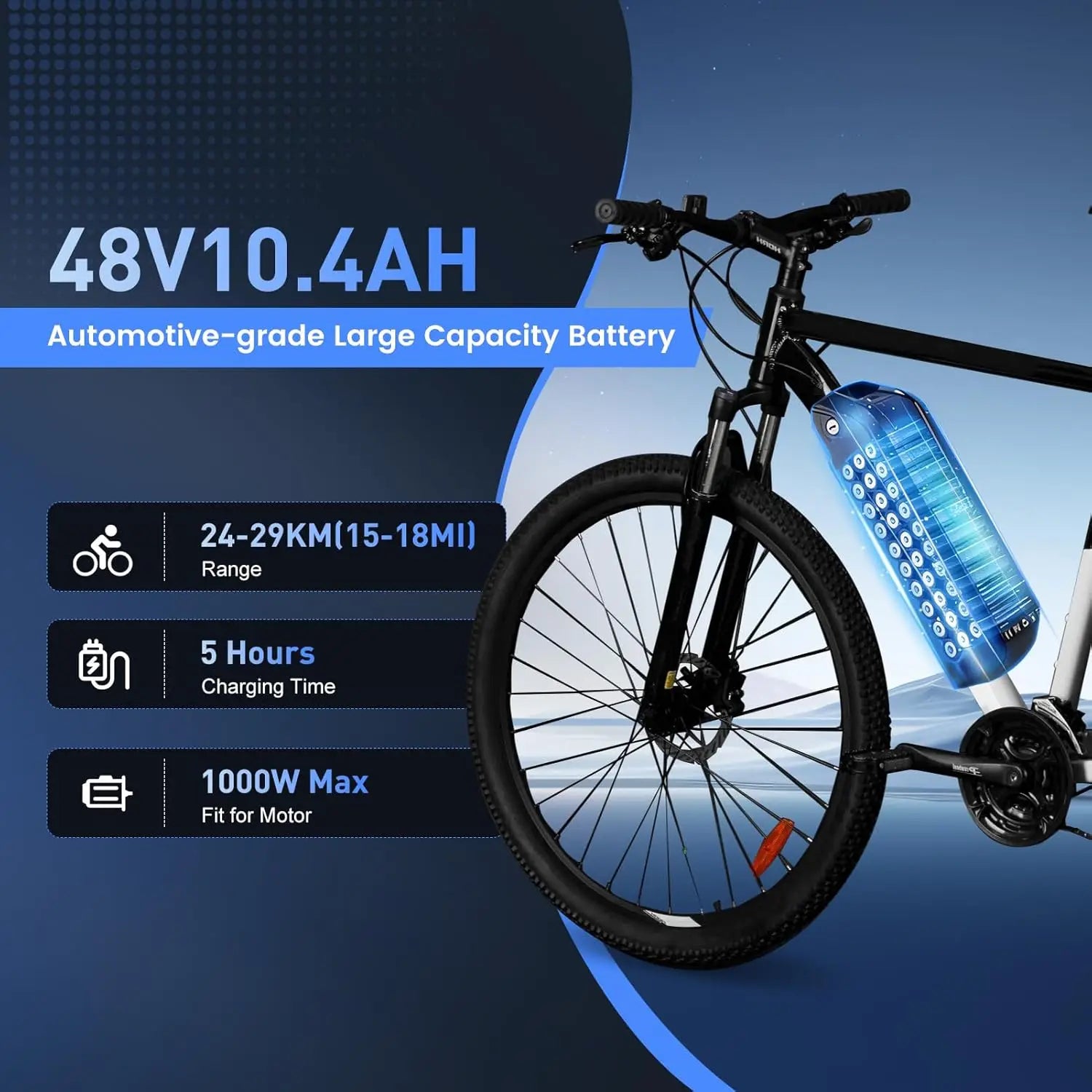 48V Hailong E-Bike Battery Pack with USB Charging Port - 3