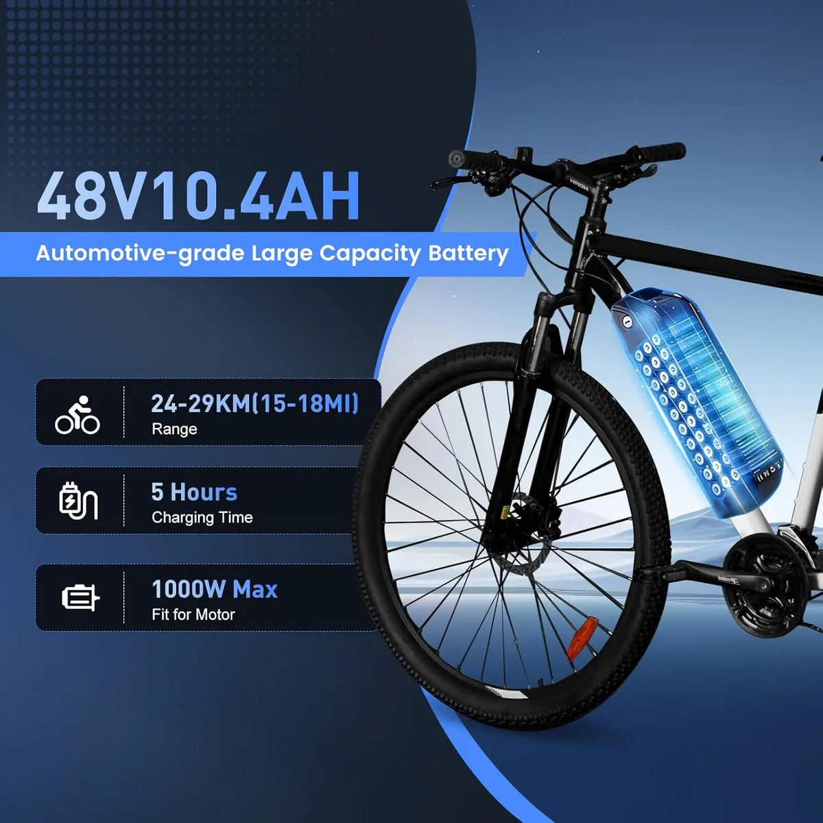 48V Hailong E-Bike Battery Pack with USB Charging Port