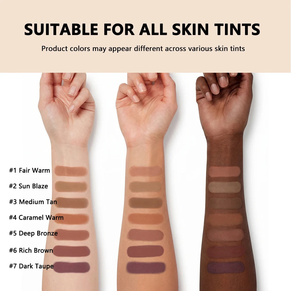 Matte Pressed Powder Bronzer for Sculpting and Contouring