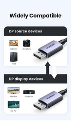 16K 8K DisplayPort 2.1 Cable for Gaming Monitors and PCs