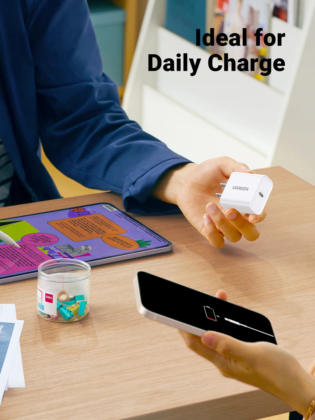 20W USB-C Fast Wall Charger for iPhone and Smartphones - 12